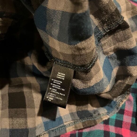 XXI Blue Gray Black Plaid Flannel Women’s Medium - Picture 4 of 4